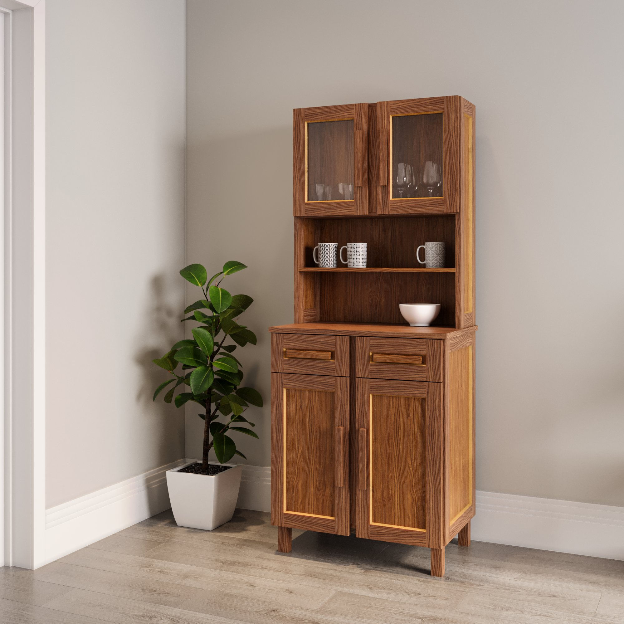 Armário Para Cozinha 4 Portas Aracaju Ypê