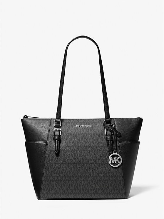 Sacola Michael Kors Charlotte Com Logotipo Grande Em Couro