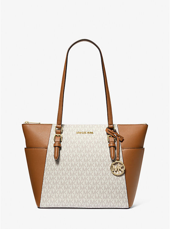 Sacola Michael Kors Charlotte Com Logotipo Grande Em Couro