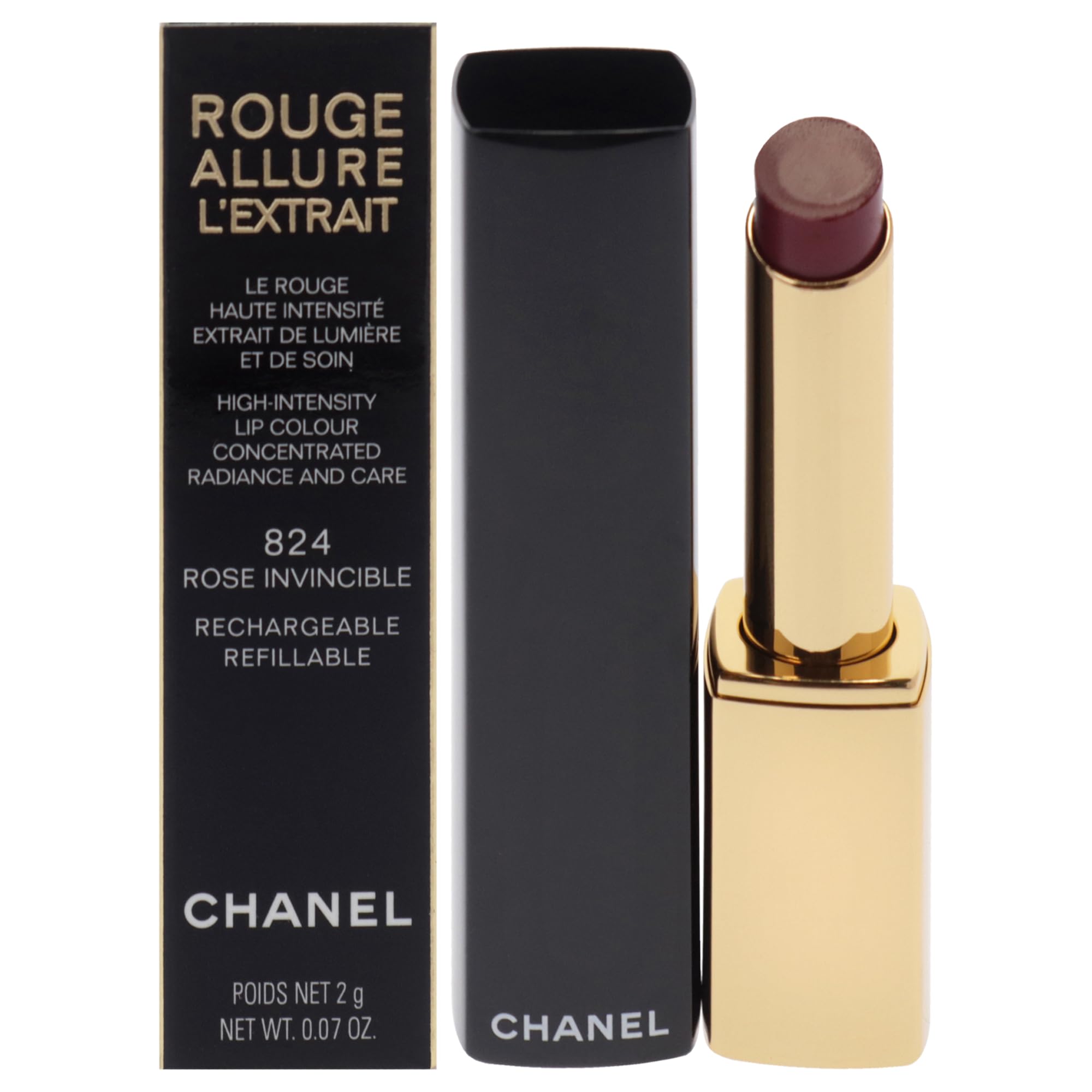 Batom Chanel Rouge Allure Lextrait 824 Rose Invincible