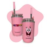 Copo Térmico 300ml Com Canudo Inox Tampa Vedada Café