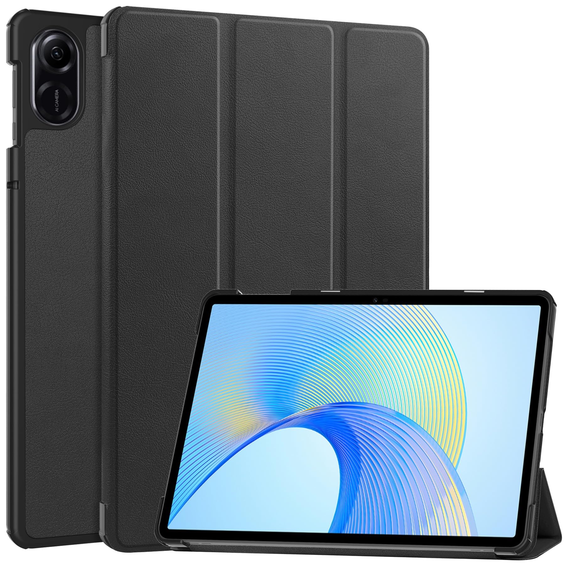 Capa Inteligente Para Tablet Huawei Honor Pad X9 11.5, Dobrável Em Três Partes, Preta