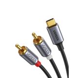 Cabo De Áudio Usb C Para Rca Ugreen Tipo C Para 2rca Macho De 1,5 M