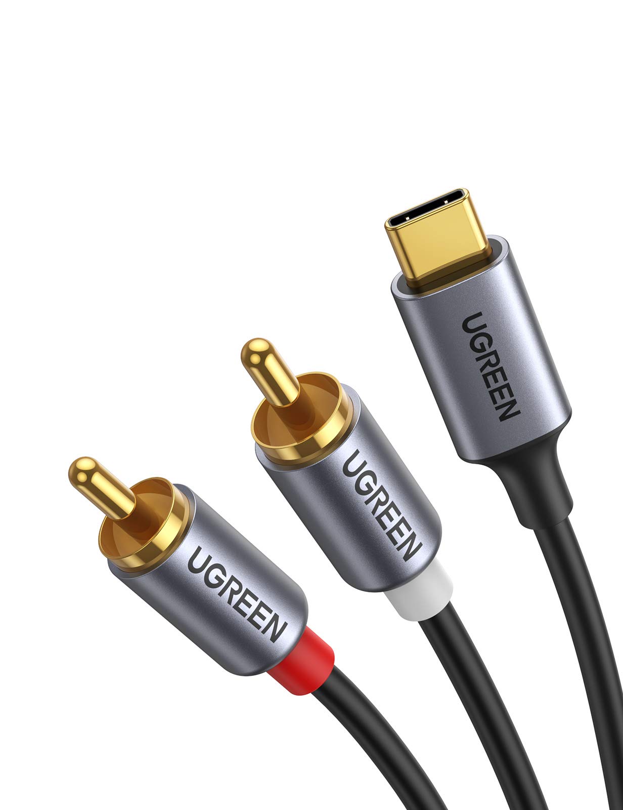 Cabo De Áudio Usb C Para Rca Ugreen Tipo C Para 2rca Macho De 1,5 M