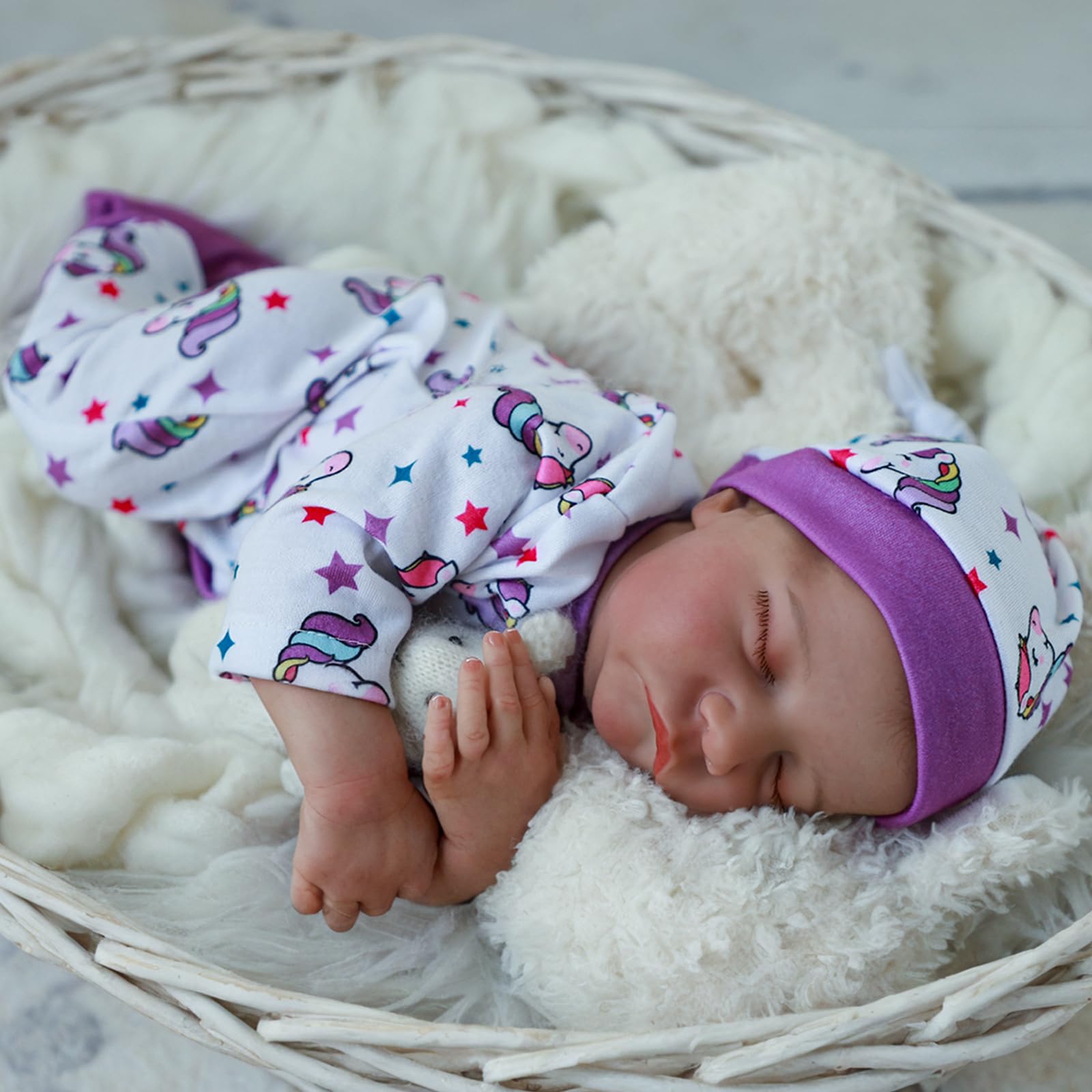 Reborn Baby Doll Wooroy Realistic 45 Cm Full Vinyl Body Girl