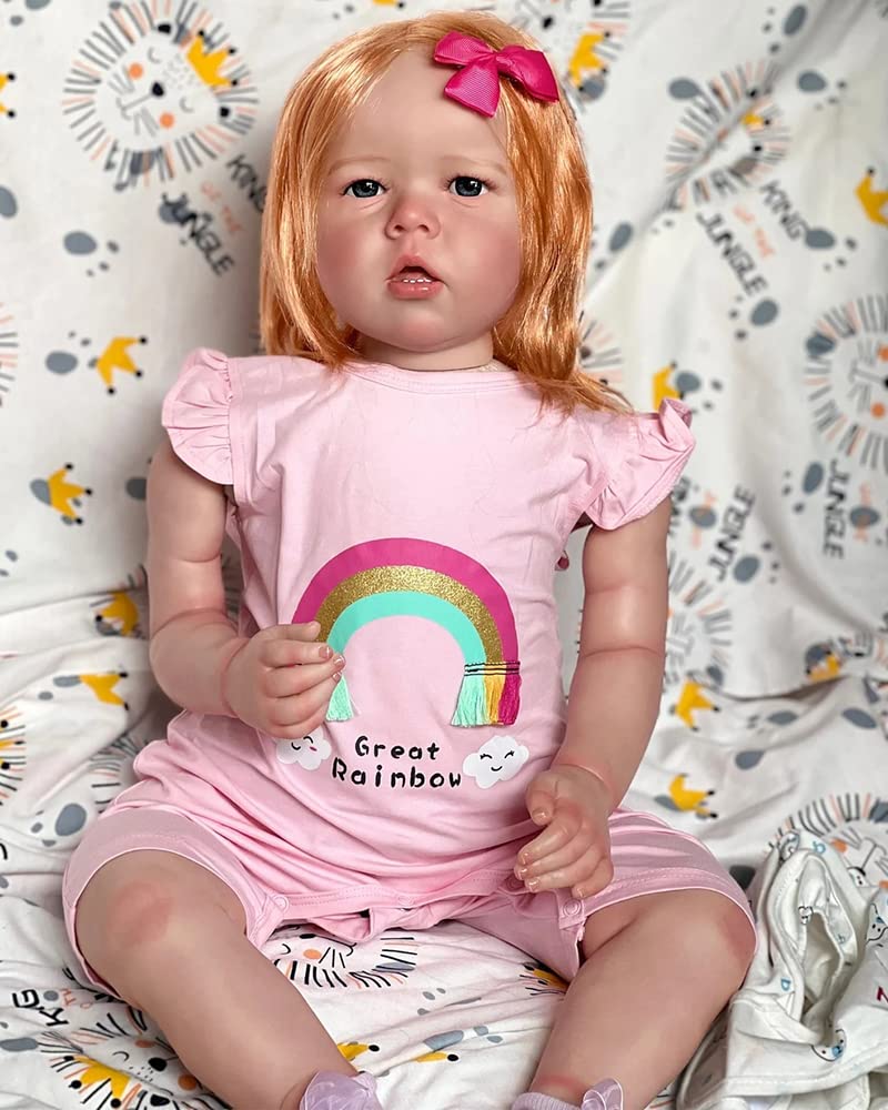 Boneca Infantil Reborn Pinky Reborn De Silicone Para Meninas De 70 Cm Com Acesso.