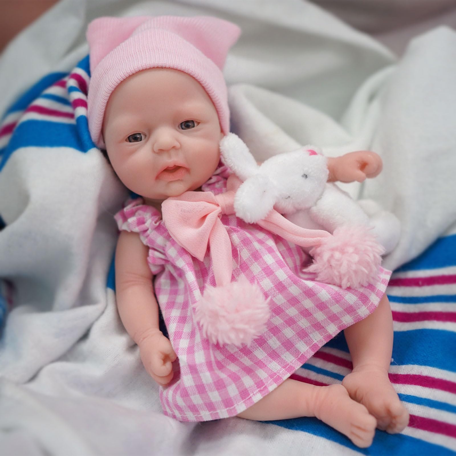 Boneca Reborn Myrebaby Zora Girl 18 Cm De Silicone Para Corpo Inteiro