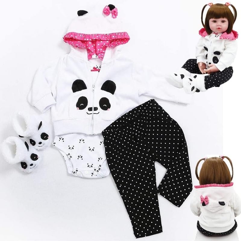 Conjunto De Roupas Para Bonecas Reborn Baby Dolls Girl 43-56cm Scnbom Panda