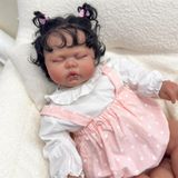 Boneca Reborn Kokomandy Lifelike Black Girl 60 Cm Com Acesso