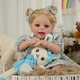 Boneca Reborn Caliugsi Realista De 55 Cm Com Dentes Para Crianças A Partir De 3 Anos