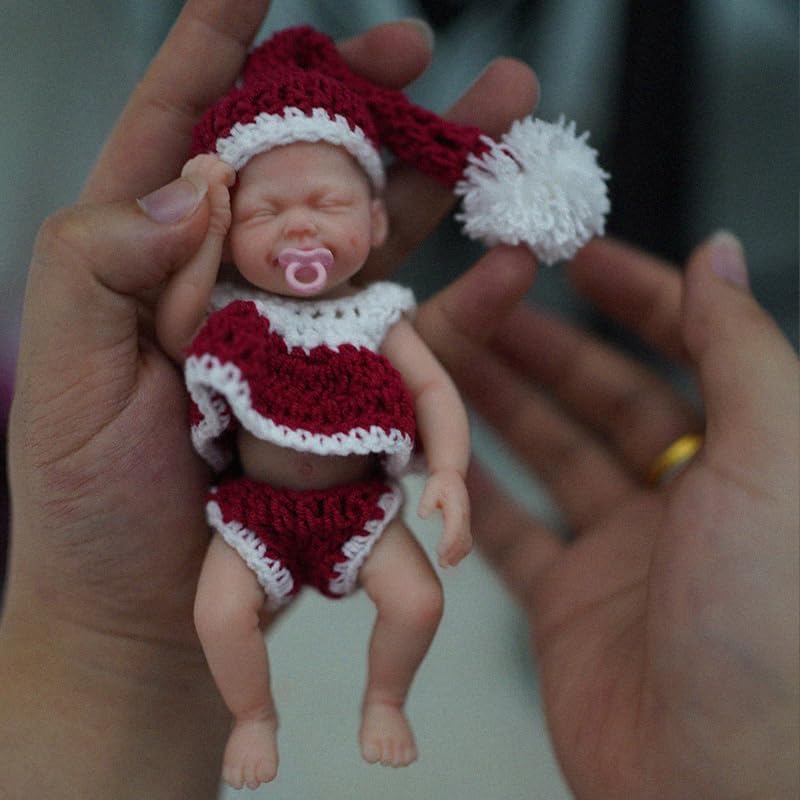 Boneca Reborn Mire &amp; Mire Reborn 11,5 Cm De Silicone Completo