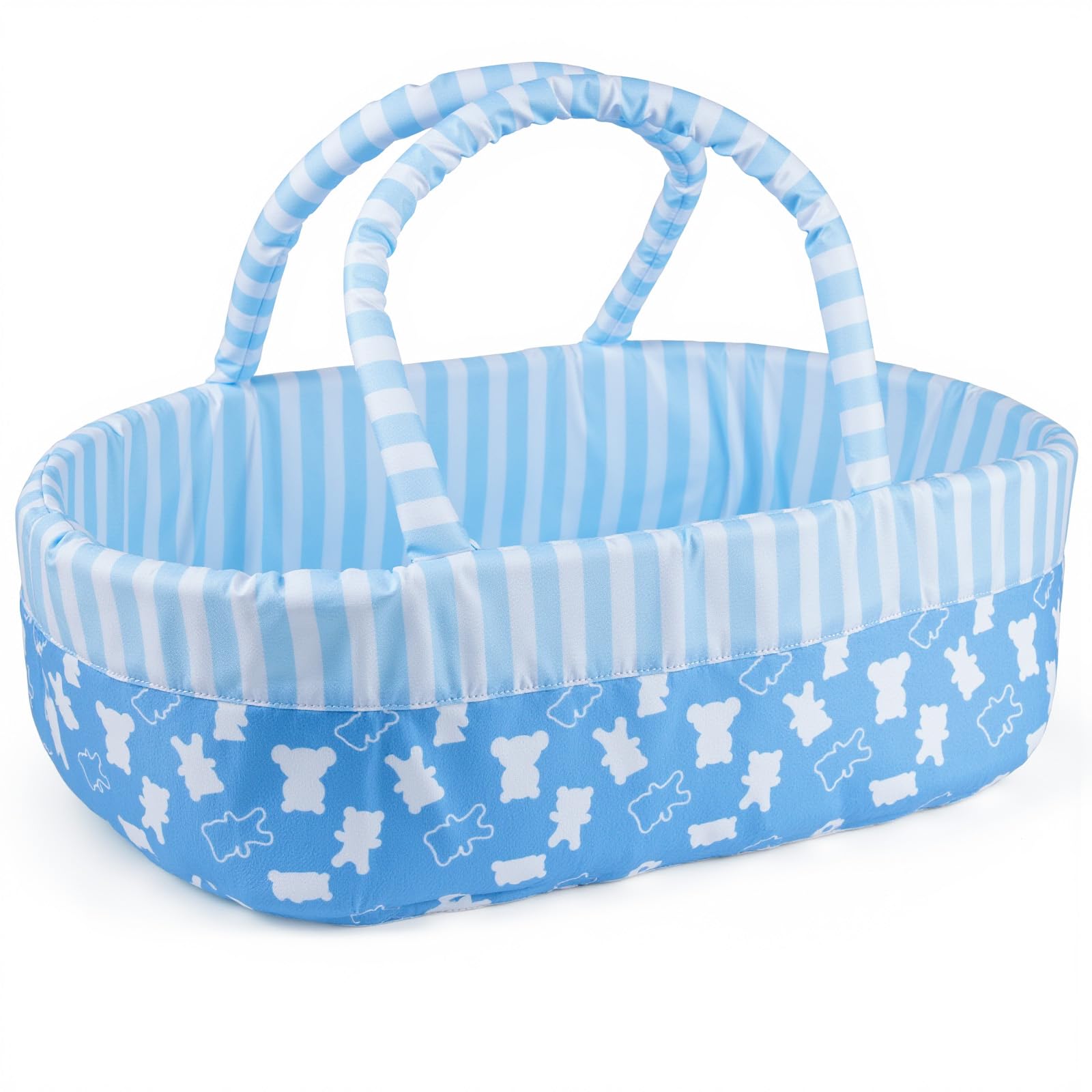 Boneca Bassinet Babeside Reborn Para 43-56 Cm Com Urso Fofo