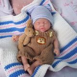 Bebê De Silicone Em Miniatura Myrebaby 7 Full Body Reborn Doll Boy