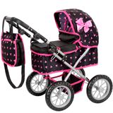 Carrinho De Bebê Para Bonecas Kinderplay Kp0261r Com Alça Ajustável