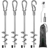 Ground Anchors Seleware 45 Cm, Pacote Com 4 Para Tenda De Trampolim