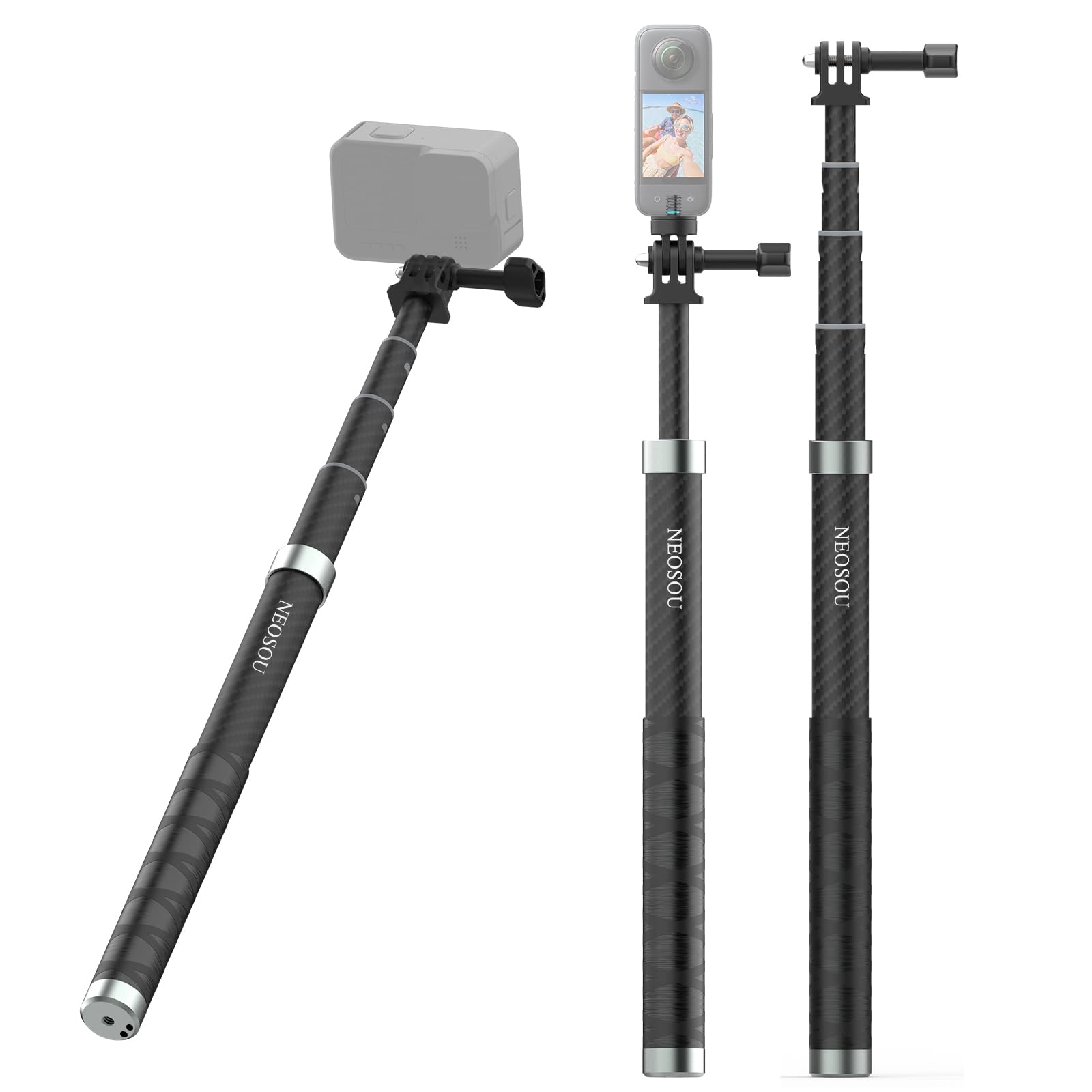 Monopé Selfie Stick Neosou De 47 Polegadas Para Gopro Insta360 Osmo
