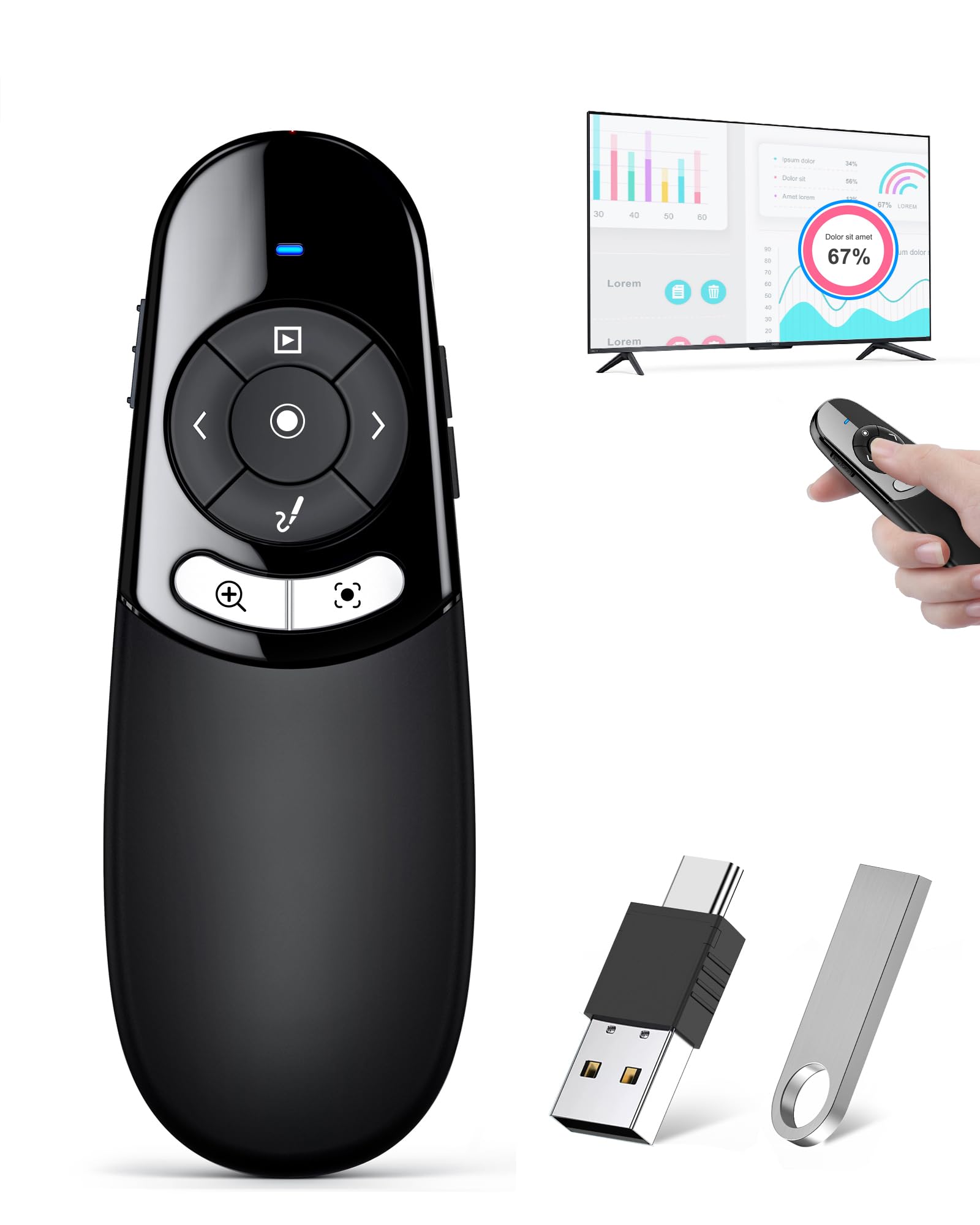 Presentation Clicker Heylacoolx Com Lupa Para Tela De Tv