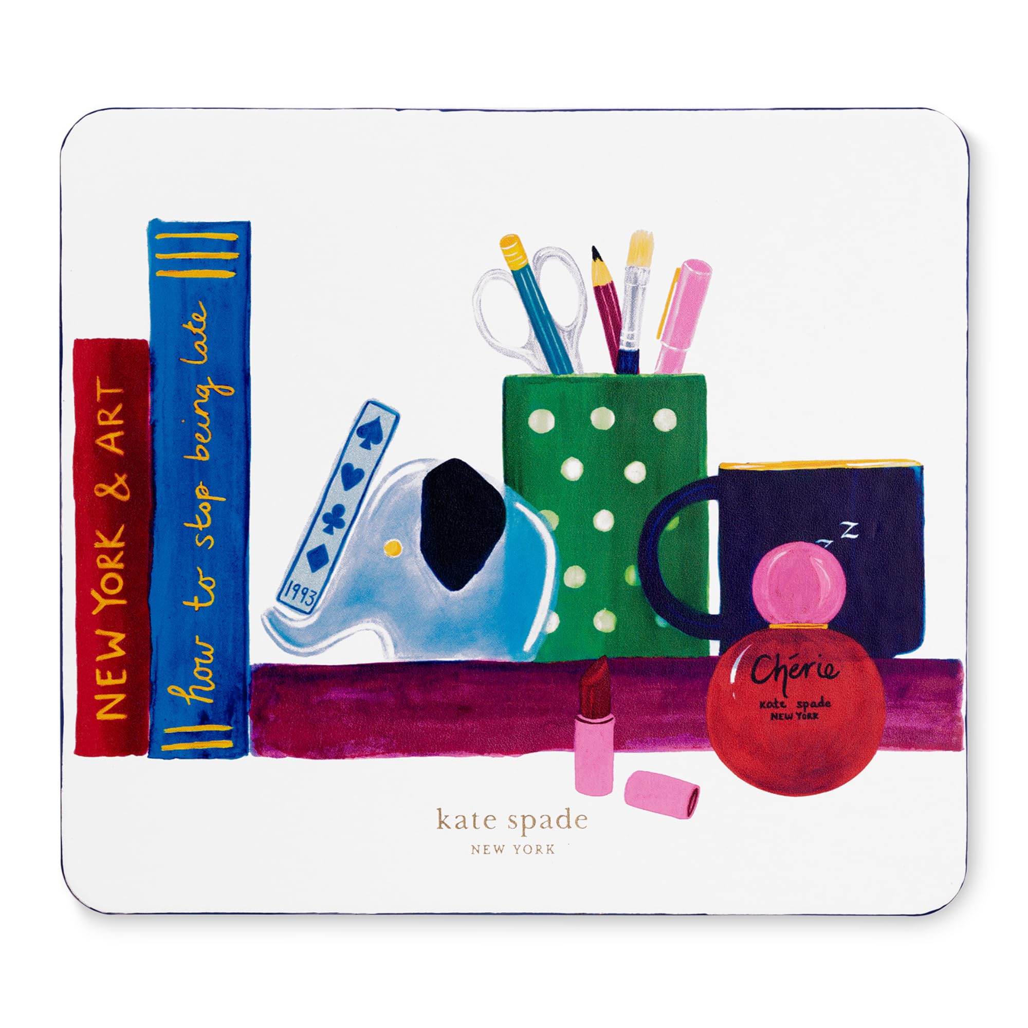 Mouse Pad Kate Spade New York Leatherette Charmed Library