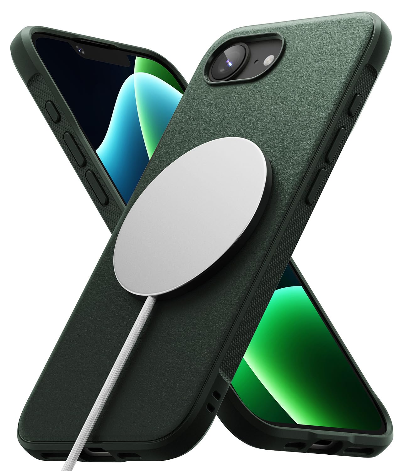 Capa De Telefone Ringke Onyx Magnetic Verde Escuro Para Iphone 16e