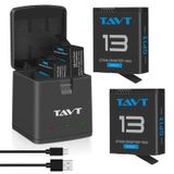 Baterias De Reposição Tavt Para Câmera Preta Hero 13 2100mah