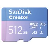 Cartão Microsd Sandisk Creator 512gb Uhs-i Com Adaptador Sd