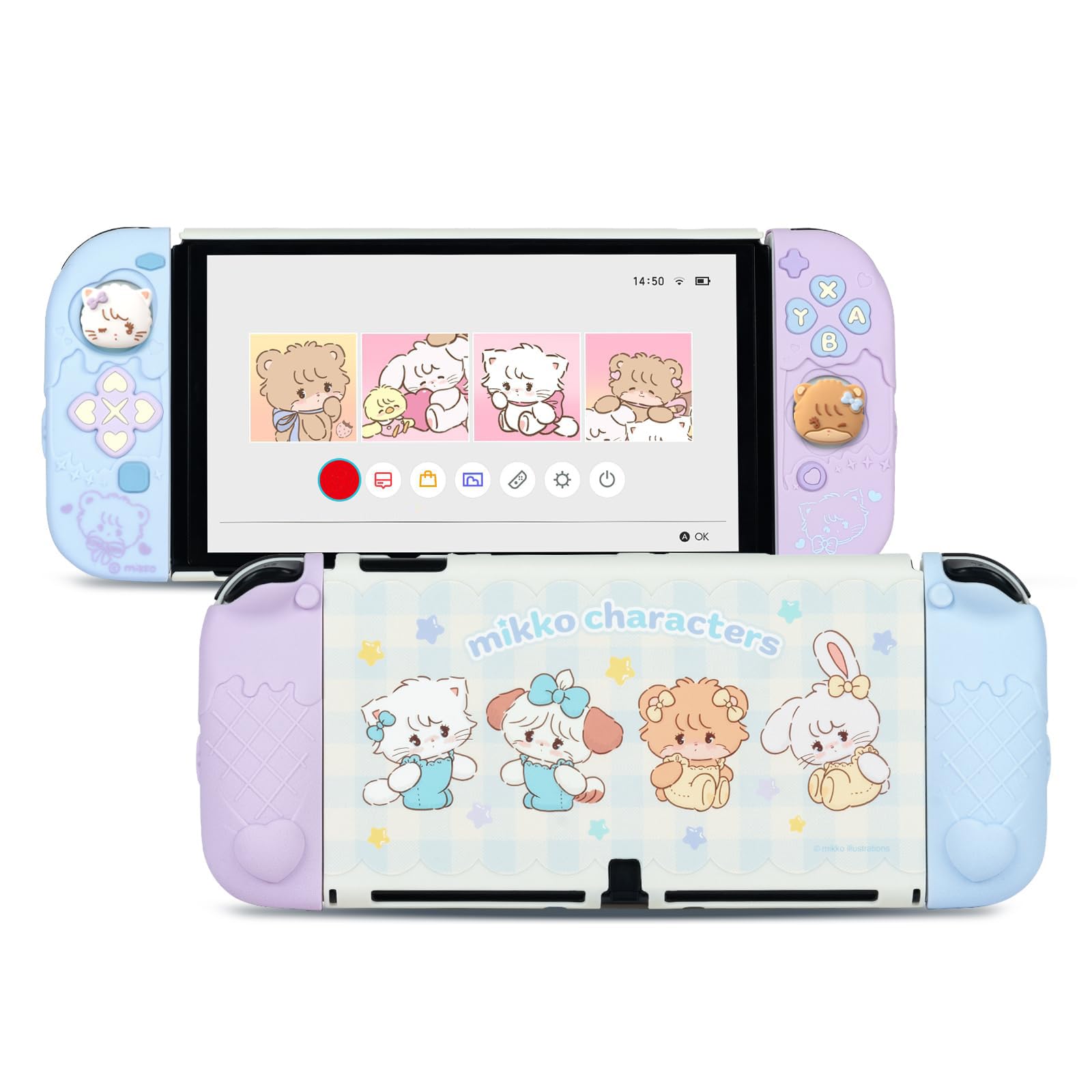 Capa Protetora Geekshare Para Nintendo Switch Oled Com Acessórios