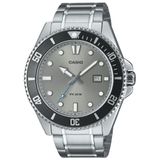 Relógio Casio Masculino Ref: Mdv-107d-8avdf Duro Diver Prateado