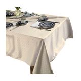 Toalha Mesa Quadrada 140x140cm Requinte Tj 5796 Nude Dohler