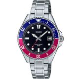 Relógio Casio Masculino Ref: Mdv-10d-1a3vdf Duro Prateado Menor