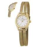 Relógio Champion Feminino Ref: Cf24313h Casual Mesh Dourado