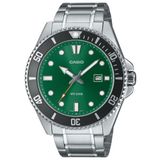 Relógio Casio Masculino Ref: Mdv-107d-3a2vdf Duro Diver Prateado