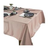 Toalha Mesa Quadrada 140x140cm Requinte Tj 5796 Rosa Dohler