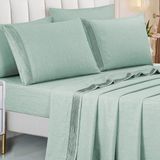 Cama Posta King Size Lizzie 300 Fio Lençol Luxo 100% Algodao