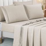 Cama Posta King Size Lizzie 300 Fio Lençol Luxo 100% Algodao