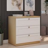 Comoda Infinity 3 Gavetas Savana Frente Provencal Branco