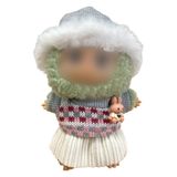 Roupas De Boneca Xwglft Labubu, Bonecas De 17 Cm Com Chapéu, Suéter E Saia