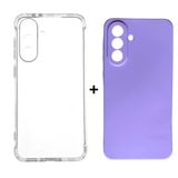 Kit Capa Case Colorida + Capinha Transparente Samsung A56