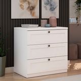 Comoda Infinity 3 Gavetas Branco Frente Provencal
