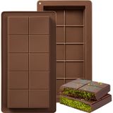 Molde De Barra De Chocolate Rominvic Dubai, Pacote Com 2 Unidades De Silicone