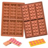 Molde De Barra De Chocolate Fimary Deep Dubai Silicone, 2 Peças, Marrom