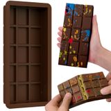 Molde De Barra De Chocolate Baborui Deep Chocolate Bar Molde De 1,2 Cm