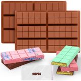 Molde De Barra De Chocolate Palksky Deep Silicone 2 Peças Para Pistache