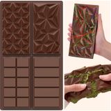 Molde De Barra De Chocolate Baborui Barra De Chocolate Profunda 4 Em 1