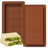 Pacote Com 2 Moldes De Barra De Chocolate Em Silicone Lgquk Dubai