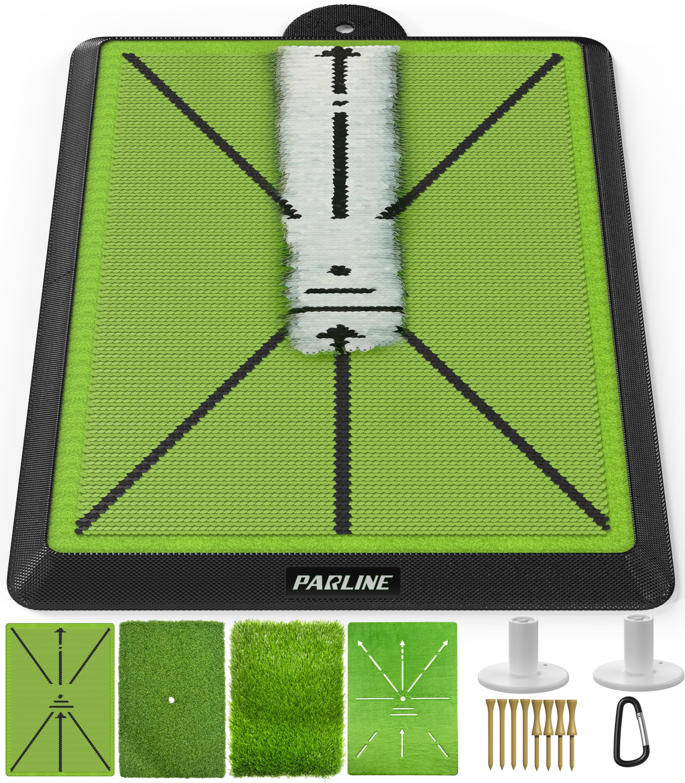 Tapete De Golfe Parline 4 Em 1 Premium 43x30cm Com Acessórios