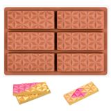 Molde De Barra De Chocolate Fimary Deep Dubai Break Apart Silicone