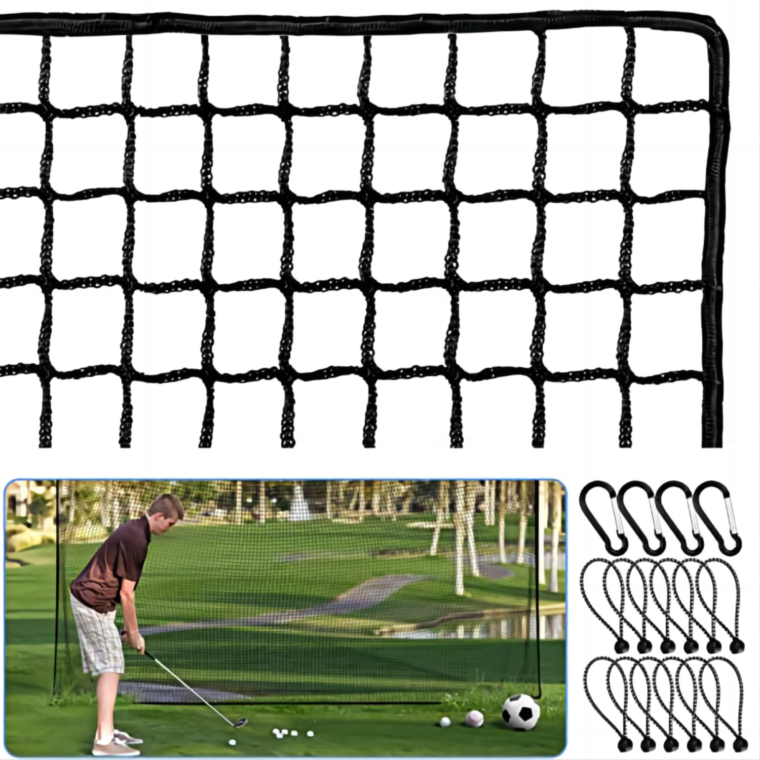 Golf Net Amazgolf Barreira De Prática Esportiva De 10 Pés, 15 Pés, 20 Pés, 25 Pés