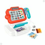 Brinquedo Caixa Registradora Vermelha Com Som - Dmtoys