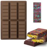 Molde De Barra De Chocolate Baborui 6 Cavidades Silicone Dubai