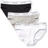 Calcinha Calvin Klein Para Meninas, Biquíni De Algodão Moderno, Pacote Com 3 Unidades, Tamanho L